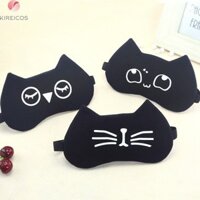 Bịt Mắt Ngủ Miếng Che Mắt Ngủ Mèo Đen Có Túi Gel