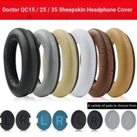 Bịt Tai Da Thật Chính Hãng Thích Hợp Cho QC35 QC35 II BOSE Tai Nghe QC25 QC15 Vỏ Tai Nghe QuietComfort 45 QC45 Tai Nghe Khử Tiếng Ồn Da Cừu Bịt Tai Đệm Tai Thay Thế Bịt Tai Chuyên Dụng