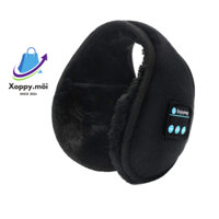 Bịt tai giữ ấm kết nối bluetooth nghe nhạc, chụp tai vải lông cừu san hô ấm áp kèm 2 micro và phụ kiện cao cấp
