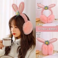 Bịt Tai Hình Thỏ, Bông Bịt Tai Giữ Ấm Mùa Đông Xinh Xắn Dễ Thương Cho Nữ GDVƯ