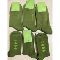bít tất nam nữ màu xanh rêu hàng dệt kim hà nội - XANH - 5 ĐÔI