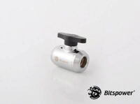 Bitspower Silver Shining Mini Valve With Black Handle