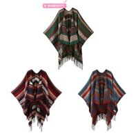 Biubeauty Khăn choàng tua rua mùa xuân mùa hè, khăn trùm đầu khăn mỏng chống nắng, thời trang phong cách dân tộc chống nắng lên áo len Kimono kỳ nghỉ du lịch