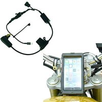 BiyBits Bike Bundle TiGRA Case for iPhone 6 Plus (5.5), 20.5-24.5mm Motorcycle Stem Mount & DIN Charger