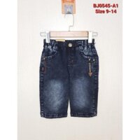 BJ0545-A1 - Quần Short Jean co giãn , đính mũi tên , màu đen , size đại 9t-14t