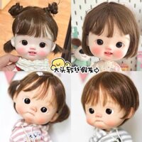 Bjd Big Head diandian Blythe Qbaby [Tóc Giả] Phụ Kiện Búp Bê Tóc Lụa Sữa