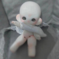 BJD Marshmallow Body Cramp Pull Aluminum Doll Body with Eye Mud Gel Eye Patch HYLE