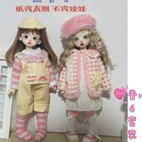 Bjd1 / 6 Quần Áo Búp Bê Thu Đông Dễ Thương Treo Bộ Sáu Búp Bê Thời Trang Mặc
