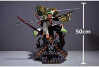 BJLWTQ One Piece Statue 50cm Animated Character Model Roronoa Zoro Figma Action Figure for Kids Birthday Gift Collection Toys - Home Car Decoration