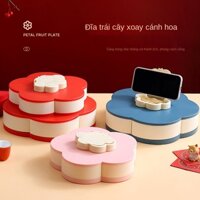 BJPKPK Hộp Đựng Kẹo / Trái Cây Khô Có Nắp Đậy Chống Bụi Đĩa Trái Cây Xoay ộp Kẹo Trái Cây Sấy Khô