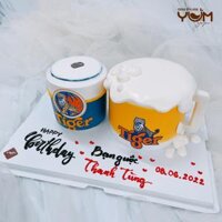 BK2537-12cm-Bánh kem lon & ly bia Tiger