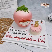 BK2944-12cm-Bánh kem trái dâu tây