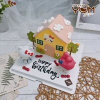 BK3110-Bánh kem ngôi nhà Hello Kitty