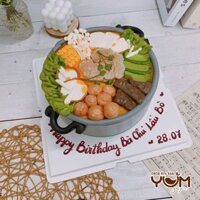 BK3310-20cm-Bánh kem nồi lẩu bò