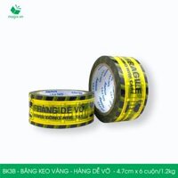 BK3B - 1 Cuộn băng keo HÀNG DỄ VỠ 4.7cm x 6 cuộn1.2kg - Băng dính niêm phong đóng hàng