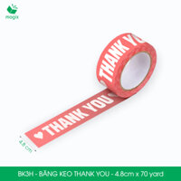 BK3H - Combo 12 Băng keo in chữ THANK YOU 4.8cm x 70yard băng dính niêm phong hàng dễ vỡ