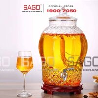 BKC 8833-10L- Bình Thủy Tinh Kim Cương 10.0 Lít | Tùy Chọn Có hoặc không vòi