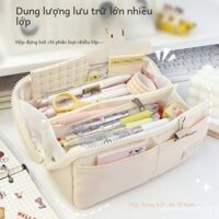 [BLA] Túi văn phòng phẩm đơn giản giá trị cao, Hộp Bút Chì HỌC SINH, Hộp văn phòng phẩm học sinh tiểu học, phong cách Instagram nhiều lớp