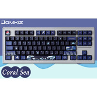 Black Coral Sea Keycaps, 61/64/68/84/87/104/108 Keycaps CHERRY PBT Keycaps GK61 Cherry MX Switch Mechanical Keyboard Dedicated Keycaps PBT Dye Sublimation Keycaps