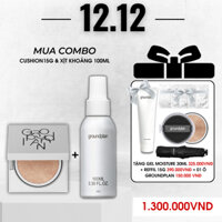 (BLACK FRIYAYY) COMBO DA XINH "GLASS SKIN" CUSHION 15G + XỊT KHOÁNG 100ML
