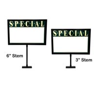 Black Gondola & Retail Rack Magnetic Base Sign Holder, 7" H x 11" W Card Display, 11" H, 10 Pack