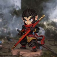 black myth wukong Guochao Q phiên bản đen thần thoại Wukong hình Ủy nhiệm của thiên đường thủy triều con người chơi đồ trang trí máy tính để bàn ngoại vi mô hình khung gầm máy tính