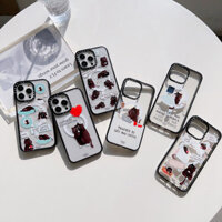 [Black Pussy] Ốp điện thoại Acrylic chất lượng cao hấp thụ từ tính cho iPhone 16 15 14 13 12 11 Pro Max Cùng ngôi sao