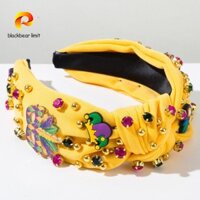 Blackbear LIMIT Băng đô buộc tóc đính đá hình chú hề được cá nhân hóa dành cho nữ