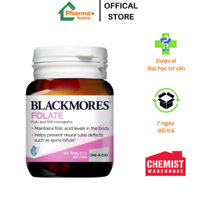 Blackmores Folate 500mcg bổ sung axit folic giúp giảm khuyến tật thai nhi cho bà bầu