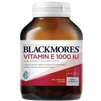 Blackmores Natural Vitamin E 1000IU Vitamin e 100 viên