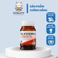 Blackmores Total Calcium Magnesium + D3 200v - Bổ sung canxi + Magie cho xương chắc khỏe, Vitality Store