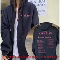 Blackpink Kpop BLACK PINK Buổi hòa nhạc SINH HỒNG Kim Jisoo LISA Rosé Jennie Nam / Nữ Tím ZIP Áo