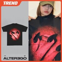 Blackpink Kpop BLACK PINK LASA ALTER EGO Merch Áo thun Cotton cỡ lớn thời trang cổ điển dáng rộng VIXI in hình tay ngắn cho nam và nữ đường phố Áo sơ mi thông thường đa năng Tee