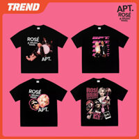 Blackpink Kpop BLACK PINK ROSE X BRONO MARS APT. Áo Thun Cotton Vintage Plus Size Thời Trang Hàn Quốc In Hình Rời Cổ Tròn Tay Ngắn Top Mùa Hè Nam Nữ Đường Phố Áo Sơ Mi Tee