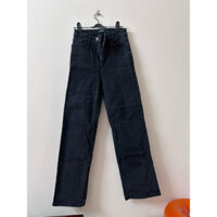 BLACKUP quần bò ống thẳng/ straight jeans màu Black/đen