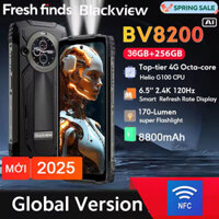 Blackview BV8200 4G | 36 (12+24) 256GB, Helio G100, Màn hình 6,5" 2,4K 120Hz, 8800mAh, NFC, Android 14.