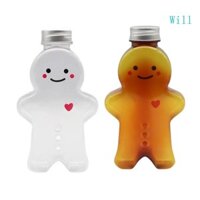 Blala 5 Chiếc Dễ Thương Bánh Gừng Người Kẹo Lọ Kẹo Bánh Quy Chai Kín Bình Nhựa
