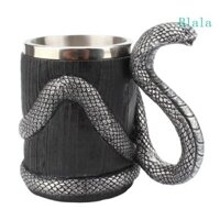 Blala Cho Sáng Tạo 600ml Thép Không Gỉ Bia Cốc 3D Nhựa Rắn Tay Cầm Hai Lớp Cốc Uống Tankard Cà Phê Sữa D