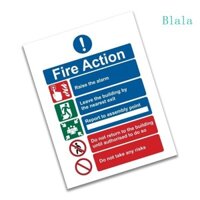 Blala Eye catching Acrylic Fire Thông báo hành động Dấu hiệu để hướng dẫn sơ tán khẩn cấp hiệu quả Màu đỏ và xanh tươi