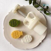 Blala Nhựa Bánh Trung Thu Tem Dễ Thương Hình Cá Bánh Trung Thu Khuôn Lễ Hội Tay Bấm Khuôn