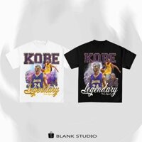 BLANK | Áo Thun KOBE Tay Lỡ Unisex - Đen/Trắng Cổ Tròn