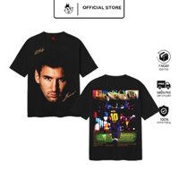 BLANK | Áo Thun MESSI Tay Lỡ Unisex - Đen Cổ Tròn