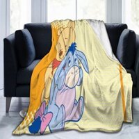 Blanket Selimut Cute Baby Winnie The Pooh 11090 Cái mền Bọn trẻ 125x100cm Người lớn 150x125 and 200x602 New Blanket