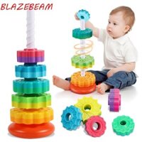 Blazebeam Xoay Vít Bu Lông Đồ Chơi, Phối Hợp Tay Mắt Tháp Cầu Vồng Xoay Montessori, Giáo Dục Sớm Màu Sắc Nhận Biết Vòng Tổ Xếp Chồng Tháp Cầu Vồng Nhà