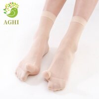 Blazelink 10 Đôi Tất Hai Ngón Chân, Tất Lụa Thủy Tinh Siêu Mỏng Vô Hình, Mềm Mại Đơn Giản Trong Suốt Hàng Dệt Kim Chia Ngón Chân Ống Tất Nữ