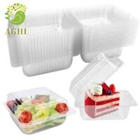 Blazelink 100 Hộp đựng thực phẩm mang đi, Hộp nhựa dùng một lần có thể xếp chồng lên nhau vuông, Đa chức năng có nắp Hộp bánh phô mai bằng nhựa Cửa hàng tráng miệng