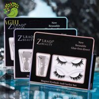 Blazelink 2 Cặp Lông Mi Giả, Lông Mi Chồn 3D Handmade Dày Tự Nhiên, Di Động Chống Thấm Nước Không Keo Dán Với Bộ Lông Mi Nhíp Nữ