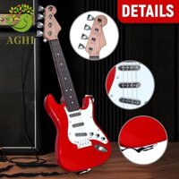 Blazelink 4 Dây Đàn Guitar Điện, Đồ Chơi Nhạc Cụ Điện Tử 4 Dây Bền Đẹp, Dụng Cụ Tập Luyện Nhịp Điệu 43cm Có Thể Chơi Có Thể Điều Chỉnh Dây Núm Nhạc Cụ Đồ Chơi Trò Chơi Ngoài Trời