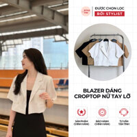 BLAZER NỮ ÁO VEST CROPTOP NỮ TAY LỠ KIỂU DÁNG HÀN QUỐC