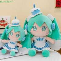Blazesky Miku Đồ chơi nhồi bông, có bánh hoạt hình Hatsune Miku Búp bê sang trọng, Gối sang trọng Anime PP Cotton Fufu Hatsune Miku Đồ chơi sang trọng Trang trí nhà cửa